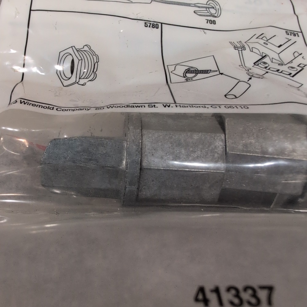 Wiremold 5782 STL Conduit Connector 1/2 Inch Gal Steel 2 Packs Union Made USA - Picture 3 of 3